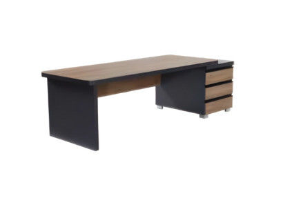 Mesa de oficina contemporánea marrón gris muebles para oficina ambiente de trabajo