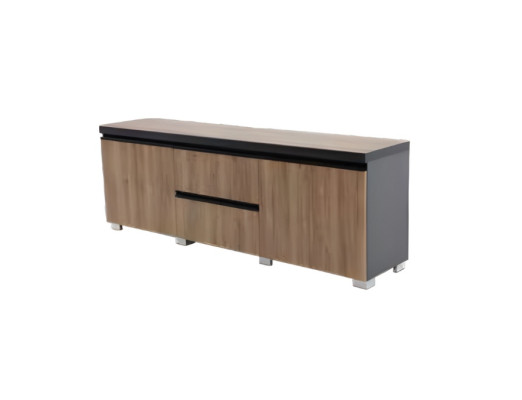 Moderno mueble de TV marrón gris para oficina de lujo ambiente de trabajo madera