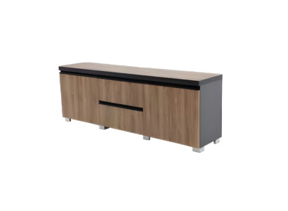 Moderno mueble de TV marrón gris para oficina de lujo ambiente de trabajo madera