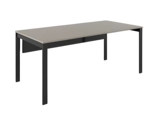 Mesa de trabajo de diseño con patas grises ambiente de trabajo en acero inoxidable