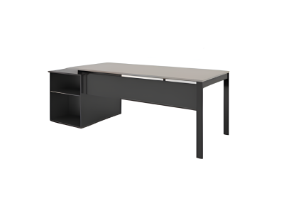 Mesa de trabajo elegante negra gris deluxe muebles de madera ambiente de trabajo