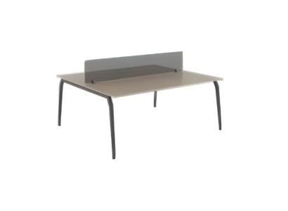 Escritorio doble con división para mobiliario de oficina