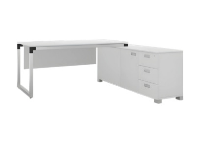 Escritorio angular elegante blanco muebles de oficina mesa de trabajo