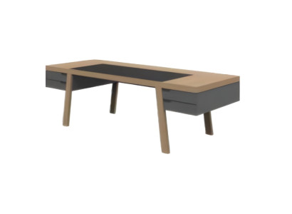 Escritorio de diseño exclusivo muebles de oficina elegantes muebles de madera marrón