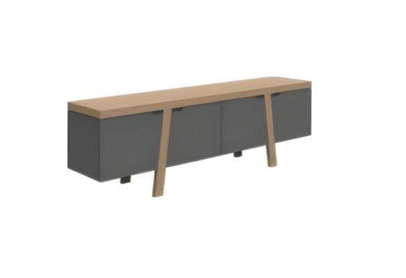 Armario moderno para documentos marrón y negro muebles de oficina de madera