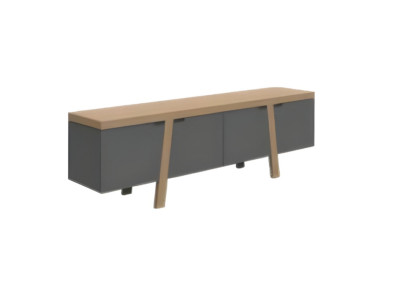 Armario moderno para documentos marrón y negro muebles de oficina de madera