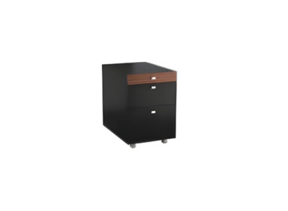 Elegante cómoda negra muebles de oficina de lujo madera ambiente de trabajo moderno