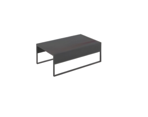 Mesa de café negra de diseño para muebles de oficina de lujo de madera moderna