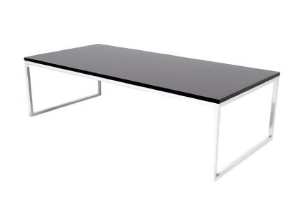 Mesa de café negra innovadora con superficie de madera para muebles de oficina