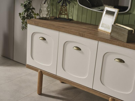 Cómoda con espejo Cómoda moderna Espejo de lujo Diseño moderno Dormitorio