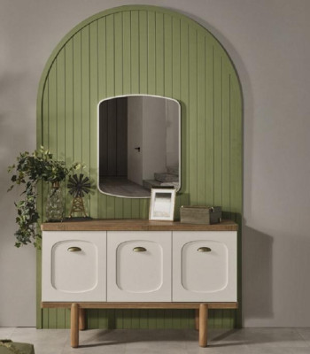 Cómoda con espejo Cómoda moderna Espejo de lujo Diseño moderno Dormitorio
