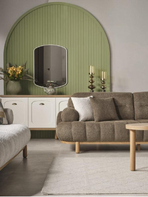 Conjunto de sofás tapizados combinación grupo de asientos mobiliario de sala de estar