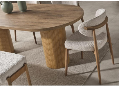 Mesa de comedor de lujo Mesa de comedor Mesa de madera Marrón Comedor Mesa de madera