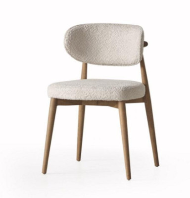 Silla de tela silla sillón de comedor madera sillón sillas diseño acolchado