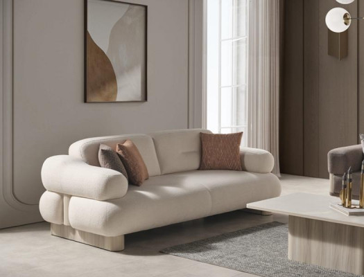 Conjunto de muebles tapizados combinación sofá grupo de asientos paisaje habitacional