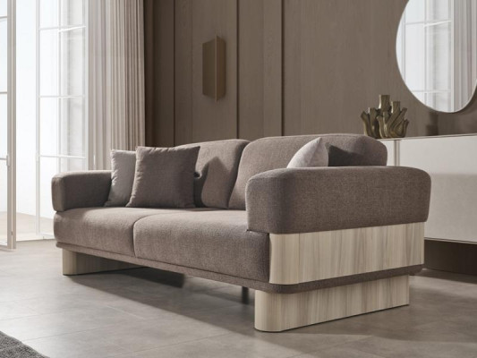 Conjunto de muebles tapizados combinación sofá grupo de asientos paisaje habitacional