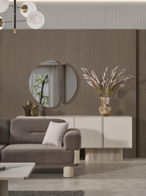 Conjunto de muebles tapizados combinación sofá grupo de asientos paisaje habitacional