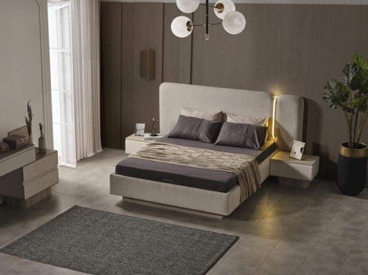 Letto 2x mesitas 3 pz. Conjunto de dormitorio diseño moderno mesita muebles de lujo