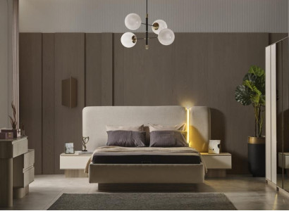 Conjunto de mesitas de noche para cama moderna de madera de lujo