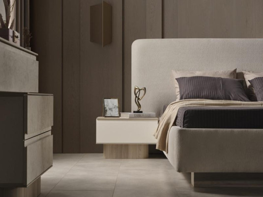 Conjunto de mesitas de noche para cama moderna de madera de lujo