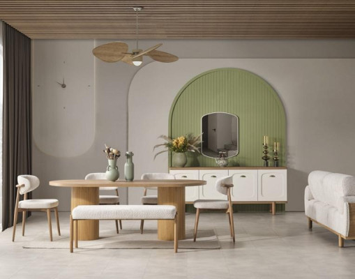 Moderno conjunto de mesa de comedor