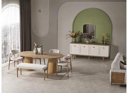 Moderno conjunto de mesa de comedor