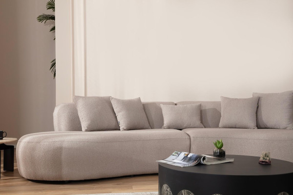 Divano Big Couch Ovale Poltrone Mobili Paesaggio abitativo 340cm xxl divani