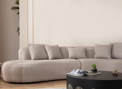 Divano Big Couch Ovale Poltrone Mobili Paesaggio abitativo 340cm xxl divani