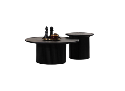 Mesa de salón mesa acolchada mesa de estar mesa de café mesa auxiliar 2 piezas