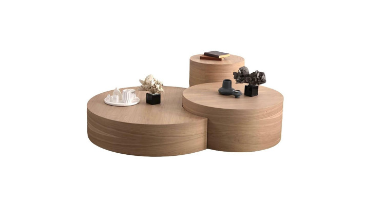 Mesa de café mesa de salón mesa tapizada mesa auxiliar mesa de salón 2 piezas