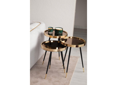 Mesa de diseño de lujo en acero inoxidable para la sala de estar