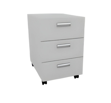 Cómoda blanca elegante con cajones sobre ruedas muebles de madera
