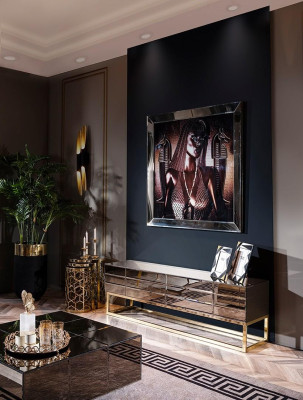 Móvil TV de lujo moderno en madera