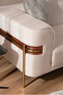 Sofá de 4 plazas Diseño Sofás Tapizados Asiento Diseño Tres plazas Moderno Tela Muebles Nuevos