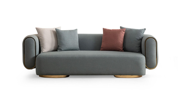 Juego de muebles de salón sofá sillón esquina sofá paisaje 4 piezas