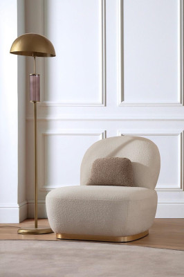Sillón de tela de 1 plaza sofá acolchado diseño lujo clásico moderno