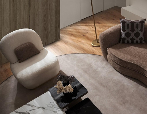 Sillón de tela de 1 plaza sofá acolchado diseño lujo clásico moderno