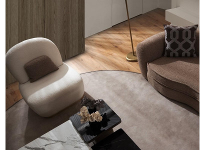 Sillón de tela de 1 plaza sofá acolchado diseño lujo clásico moderno