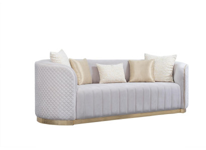 Sofá de diseño tapizado de 3 plazas