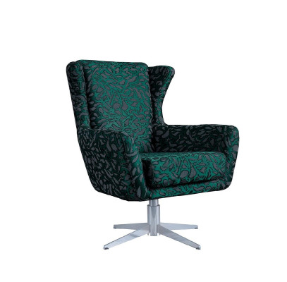 Sillón de tela para sala de diseño moderno lujo verde
