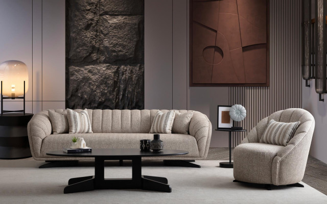 Juego de sofás 331 plazas Diseño Sofá Sillones Moderno Lujo Nuevo