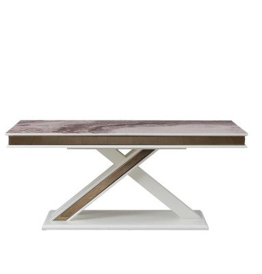 Mesa de comedor de lujo Mesa extensible de madera Diseño moderno para comedor Nuevo