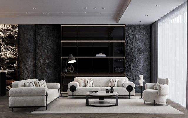 Juego de sofás 3 plazas Diseño Sofá Sillones Moderno Lujo Nuevo