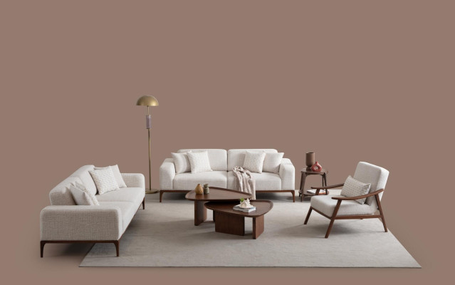 Sofá 3+3+1 plazas salón sillón juego de sofás de piel