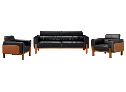 Juego de sala 3 piezas sofá 1+1+2 plazas sillón piel relax moderno nuevo