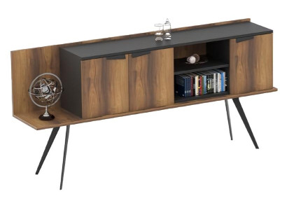 Conjunto de oficina marrón mesa mesa auxiliar mesa de madera