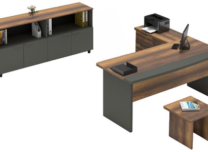 Armario de documentos móvil para oficina gris marrón