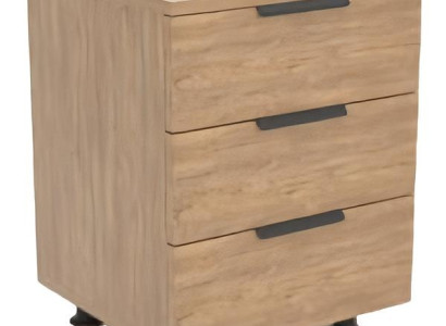 Armario con cajones de 3 cajones para sala de estar oficina beige