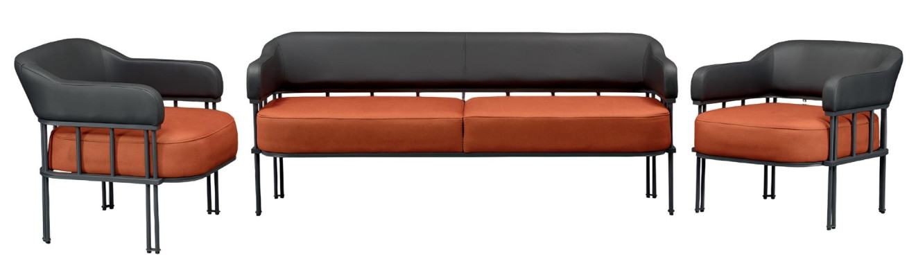 Juego de muebles para sala de estar de 3 piezas con sillón de cuero moderno nuevo