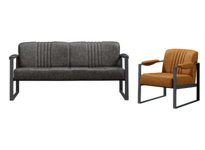 Juego de 2 piezas sofá salón 3+1 plazas sillón lujo moderno